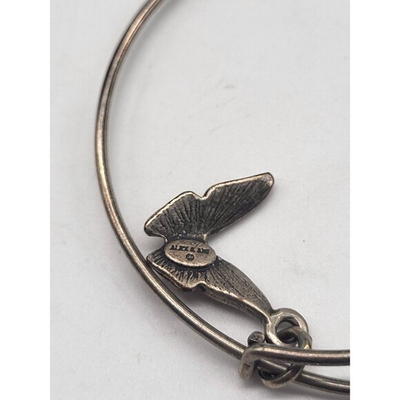 Alex & Ani Butterfly Charm Bangle Bracelet - Picture 5 of 8